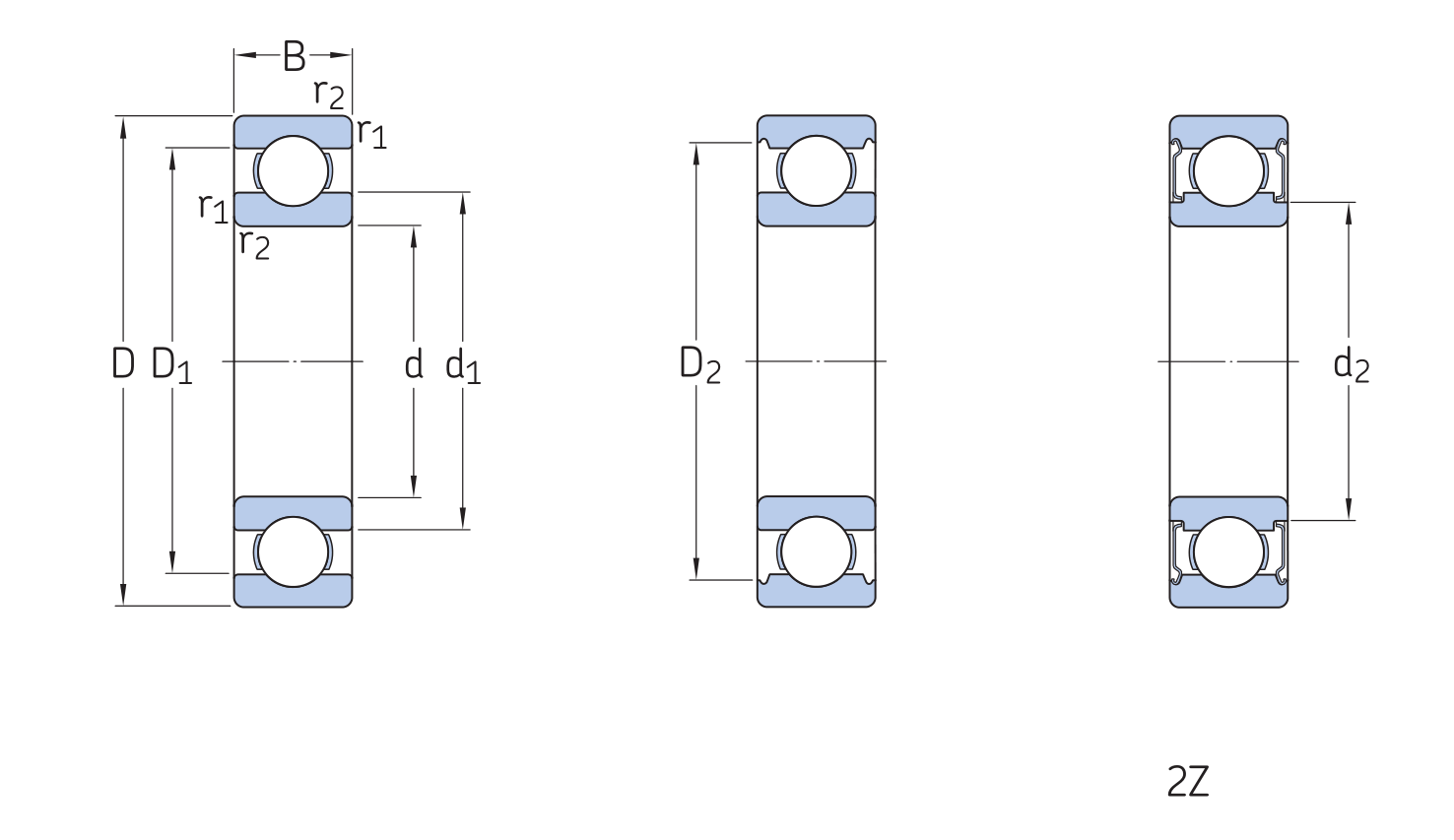 Single row deep groove ball bearing