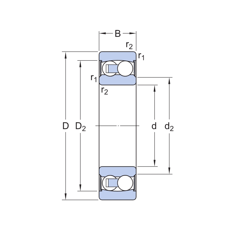 Aligning ball bearing