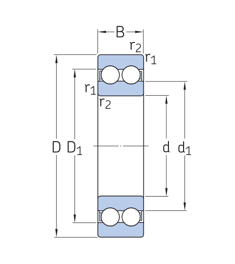 Double row deep groove ball bearings