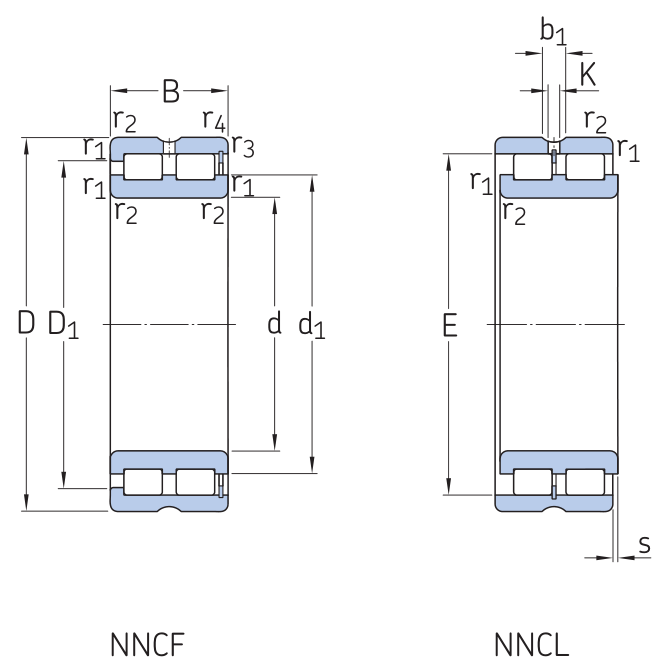 Double row cylindrical roller bearings