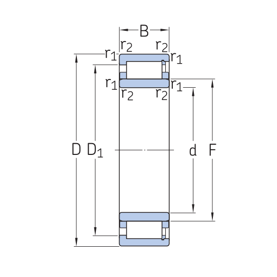 High load cylindrical roller bearing