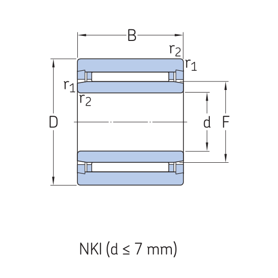 Needle roller bearings with machined rings