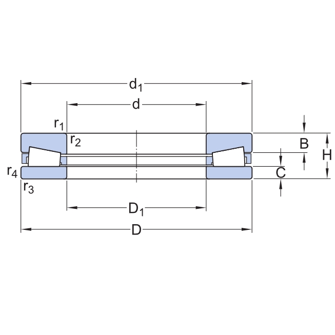 Conical roller thrust bearing
