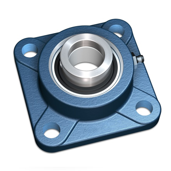 Square flange North American standard cast iron bearing housing ball bearing unit with narrow inner ring and eccentric locking sleeve