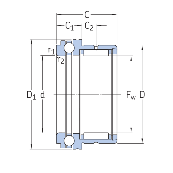 Needle roller and thrust ball belt holder