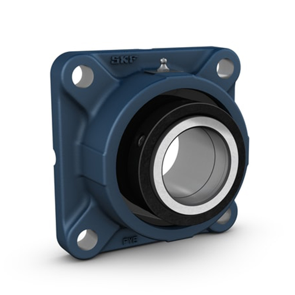 Flange roller bearing unit with cast bearing seat