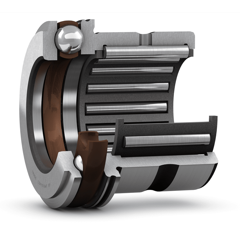 Needle roller and thrust ball belt holder