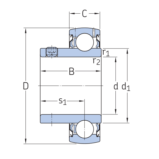 Lock with a set (countersunk) screw
