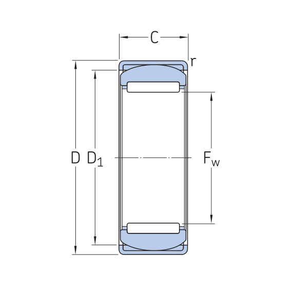 Self-aligning needle roller bearing